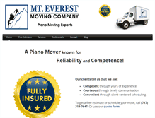Tablet Screenshot of everestmoving.com